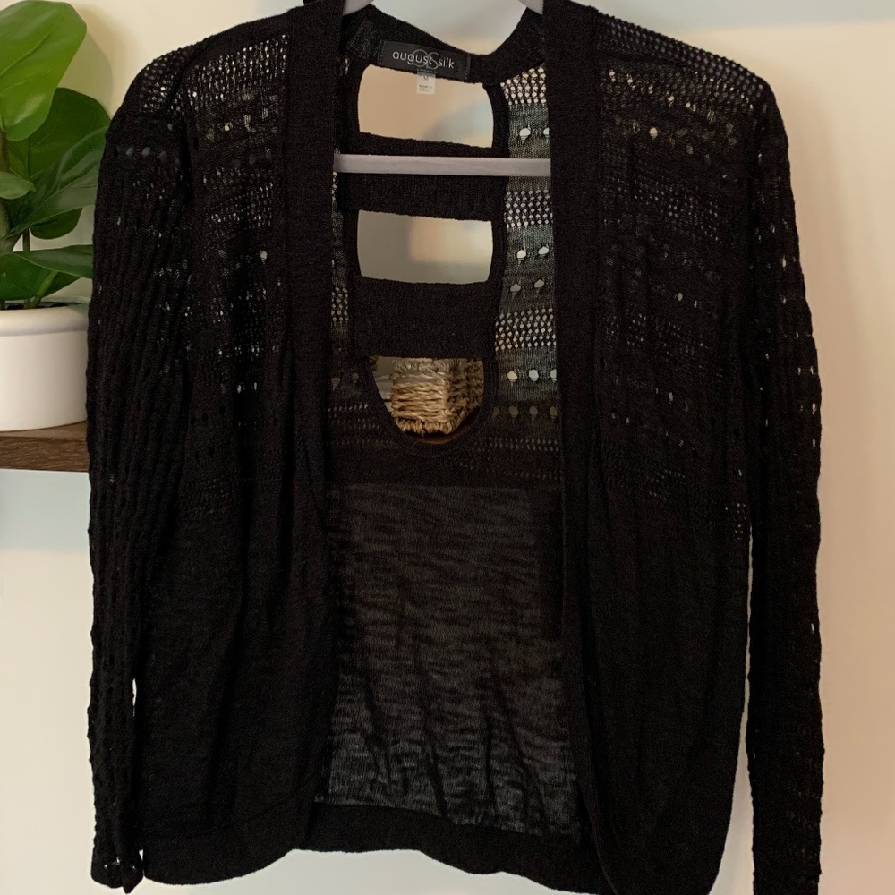 Sheer Black Cardigan